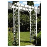 complete? Dura-Trel 5.3-ft x 7-ft White Arbor