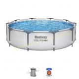 Complete? 10 ft Round Steel Pro MAX Pool Set