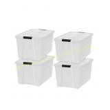 Damaged IRIS 4 Pack 72qt Plastic Storage Bin with