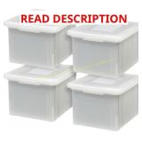 IRIS 35 Qt Plastic File Box with Lid (4)