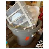 Plastic totes, lids, organizer