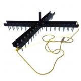 Yard Tuff Cross Drag Tool, 60 Spikes, Black