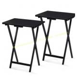 PJ Wood Folding TV Tray, Collapsible 2-Piece