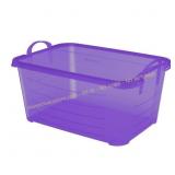 5ct. 55 Qt. Locking Storage Container, Purple W/Li