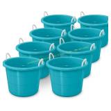 Life Story 8 Pack Storage Bucket, 17 Gal Teal