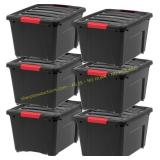 IRIS USA 30L Plastic Storage Bins (6)