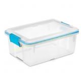 Sterilite 12qt Gasket Box Clear Blue Latches