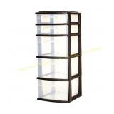 Homz 5-Drawer Black Storage Tower