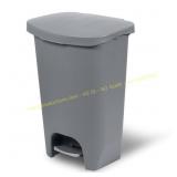 Glad Trash Can with Odor Lid, 13 Gal Grey