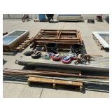 Scaffolding sections with wheels
