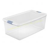 4ct Sterilite 106 qt Clear Latch Box Stackable