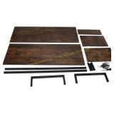 Rustic TV Stand with Open Storage Shelves