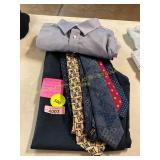 36x30 slim Dress Pants, Button Up 17 1/2, Ties