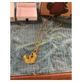 Unverified Yellow Gold Egyptian Pendant Necklace