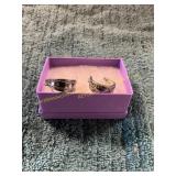 Unverified Vintage Silver Stirrup Earrings