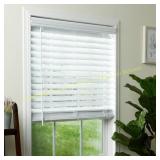 allen + roth 2-in Slat Cordless White Blinds 64-in