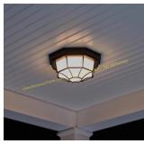 Portfolio 11.25-in W Black Flush Mount