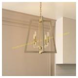 Origin 21 Gardner 4 - Faux Wood & Gold Lantern
