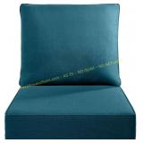 Peacock Blue Outdoor Cushions 24x24x6 Set