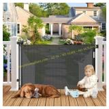 Weatherproof Retractable Gate for Dogs, 55" W