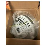 6-in 2-Speed Indoor Gray and White Desk Fan