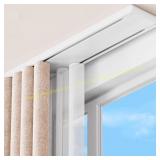 Double Row Curtain Rails End-to-End White 2.8M