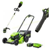Complete? Greenworks 80V Mower, Trimmer, Blower Co