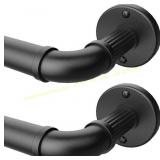 Black Curtain Rods 32 72 in (3 6 ft) Set of 2