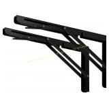 CLT 22" Black Folding Shelf Brackets (2)