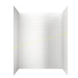 allen + roth Tile Shower Surround 60x78 white