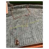 Unverified Silver + Crystal JC Penny Necklace