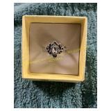 White Gold Diamond Lotus Ring Size 5.5