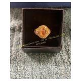 Unverified Size 11 Gold/Diamond/Topaz Ring