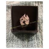 Unverified Size 7 Antique Diamond + Gold Ring