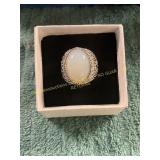 Unverified Mens Size 11.5 White Onyx Ring