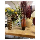 5 potted fake plants