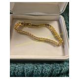 Unverified 8in Gold Diamond Studded Bracelet