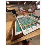 Cutting mat, picture frames, & decorative trees