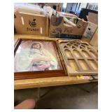 Jesus holding lamb painting & 2 window pane arc