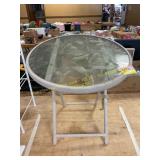 Glass patio table