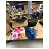Plush throw blanket, dvd bag, & more