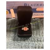 Sapphire Diamond Ring Size 7.5, Pink 1.5