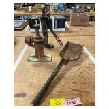 Rusted shovel & hand drill?