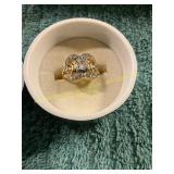 Unverified Art Deco Size 5.5 Gold/Diamond Ring