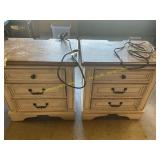 2ct three Drawer Nightstands