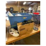 Bag of sun glasses, toilet paper rack , & more