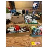 Box of makeup/nailpolish, wind chimes, & more