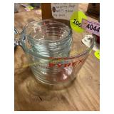 Pyrex 4 cup Measuring Cup + 7ct Glass Prep Bowls