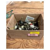 Box of assorted handle / door hardware