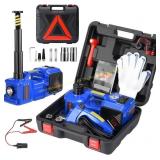 Electric Car Jack Kit 5 Ton Floor Jack Blue